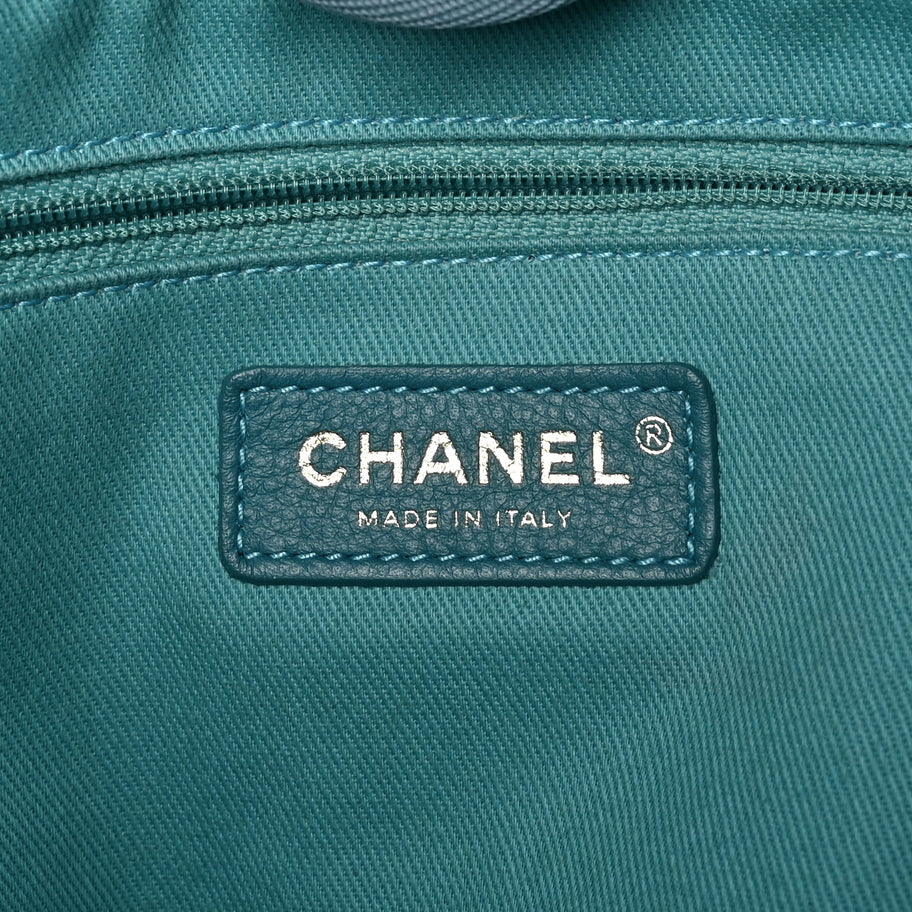 Chanel Mixed Fibers Striped Small Deauville Tote Blue Image 7