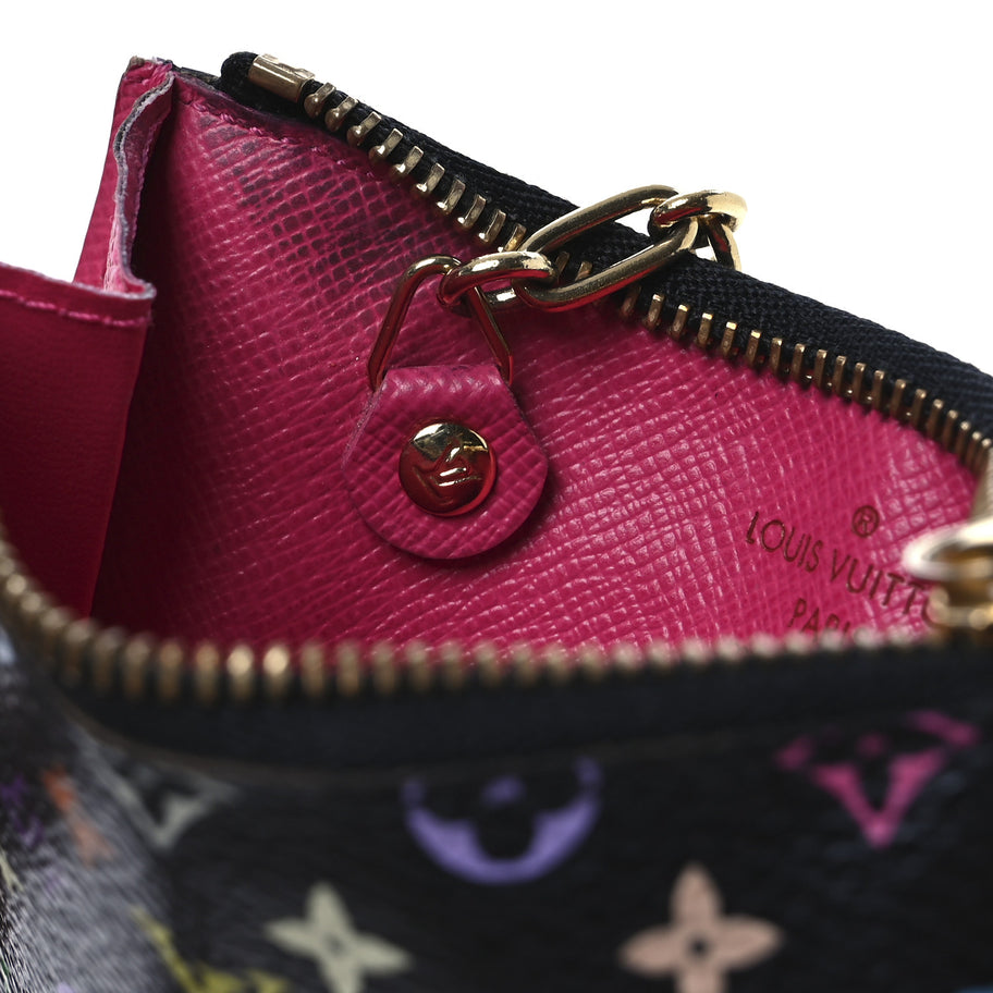 Louis Vuitton Monogram Multicolor Key Pouch Black Grenade Image 7