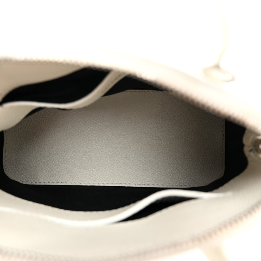 Balenciaga Grained Calfskin XXS Ville Top Handle Bag White Black Image 5