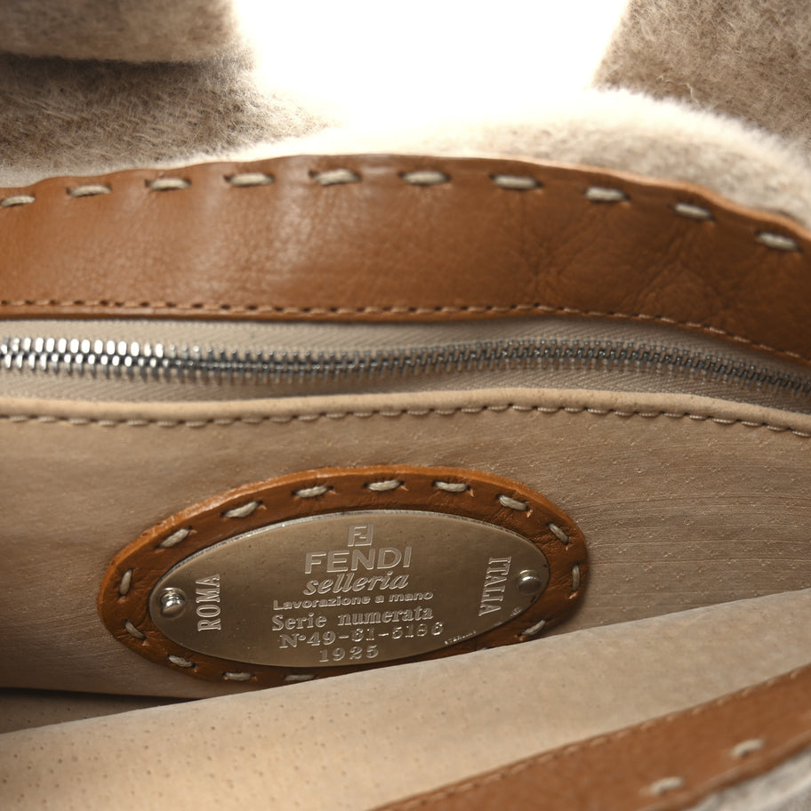 Fendi Cashmere Cuoio Romano Selleria Baguette Honey Image 6