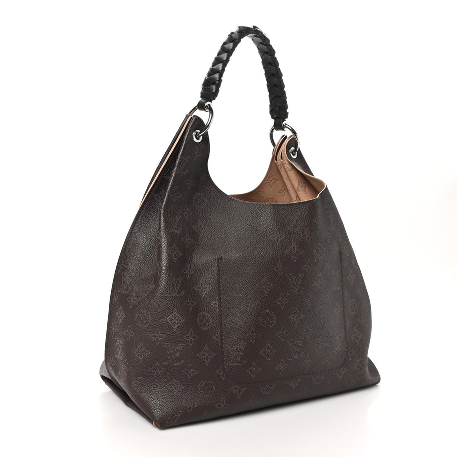 Louis Vuitton Mahina Carmel Hobo Chocolate Image 3