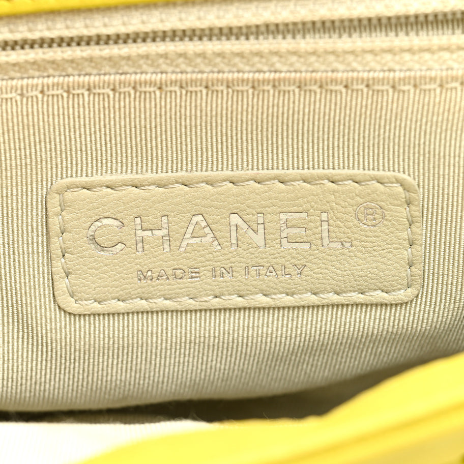 Chanel Washed Lambskin Quilted Mini Chain Around Flap Yellow Image 6