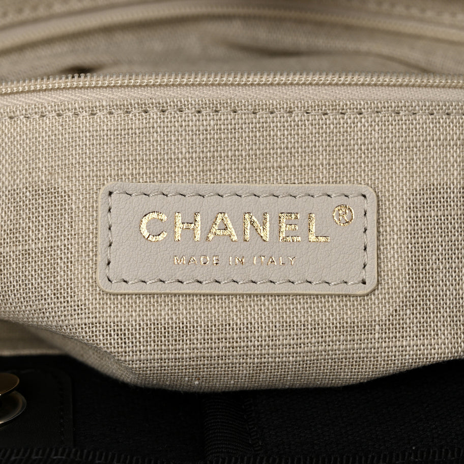 Chanel Mixed Fibers Small Deauville Tote Black Image 7
