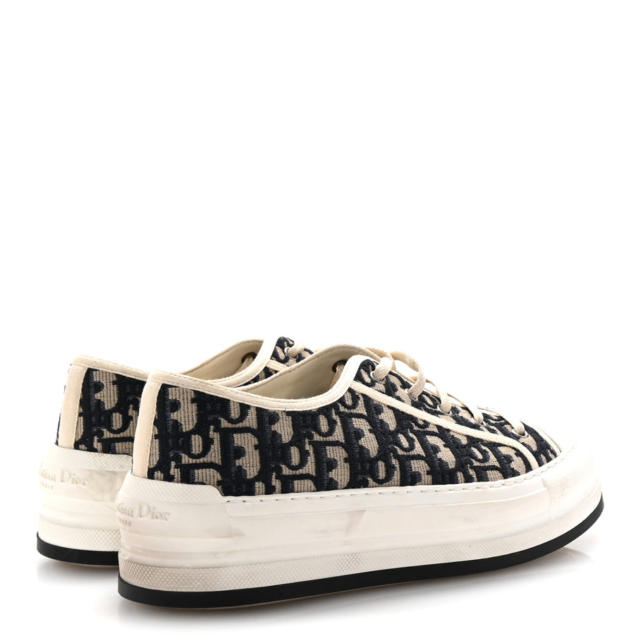 Christian Dior Canvas Oblique Walk'N'Dior Low Top Sneakers 41 Deep Blue Image 5