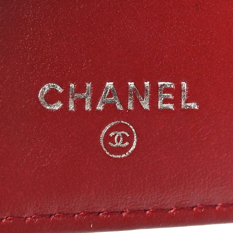 Chanel Caviar Chevron Quilted Boy Flap Wallet Red Image 6