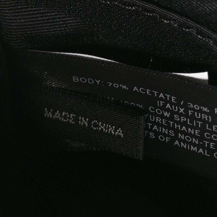 Marc Jacobs Faux Fur Calfskin The Creature Snapshot Camera Bag Grey Silver Image 7