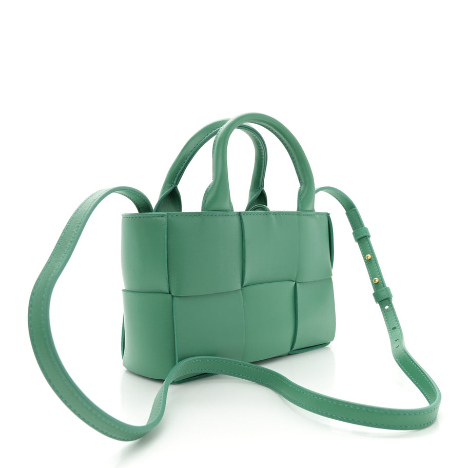 Bottega Veneta Nappa Maxi Intreccio Mini Arco Tote Green Image 4