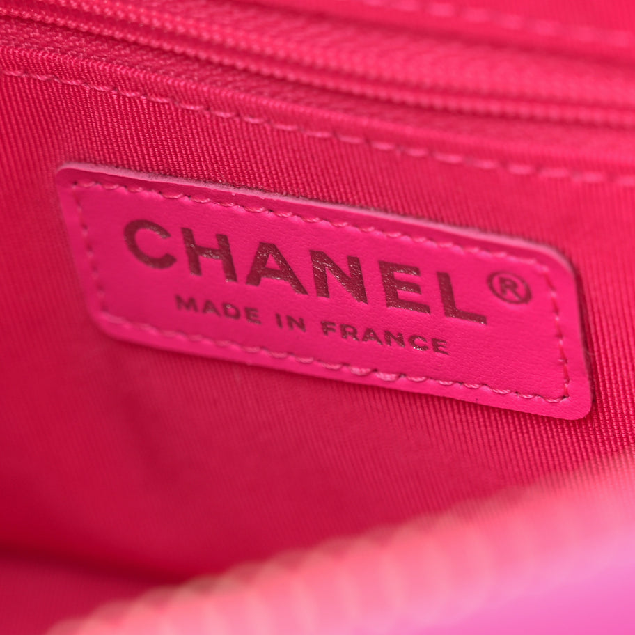 Chanel Goatskin Quilted Small Gabrielle Hobo Pink Image 6