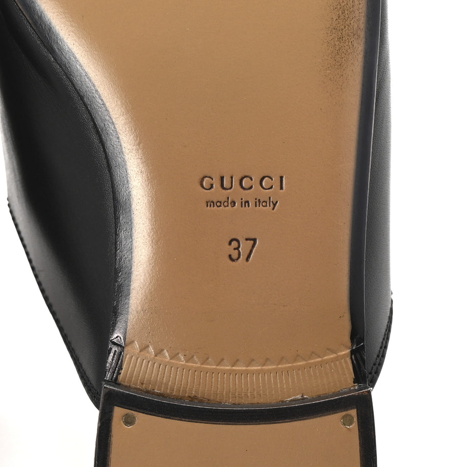 Gucci Calfskin Womens Princetown Slippers 37 Black Image 7