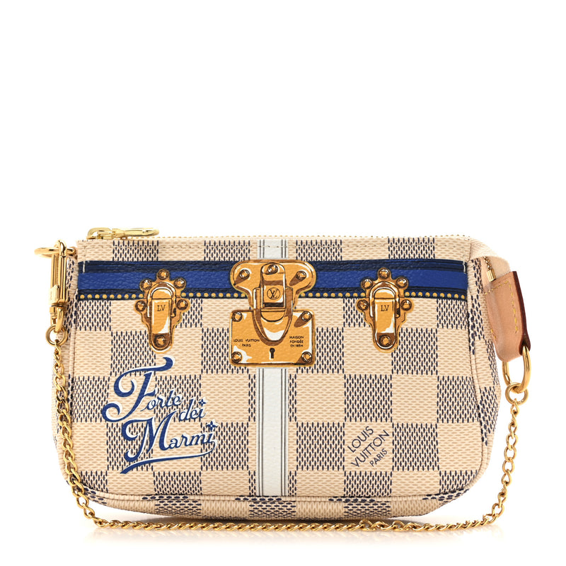  Louis Vuitton Damier Azur Summer Trunks Forte Dei Marmi Mini Pochette Accessories