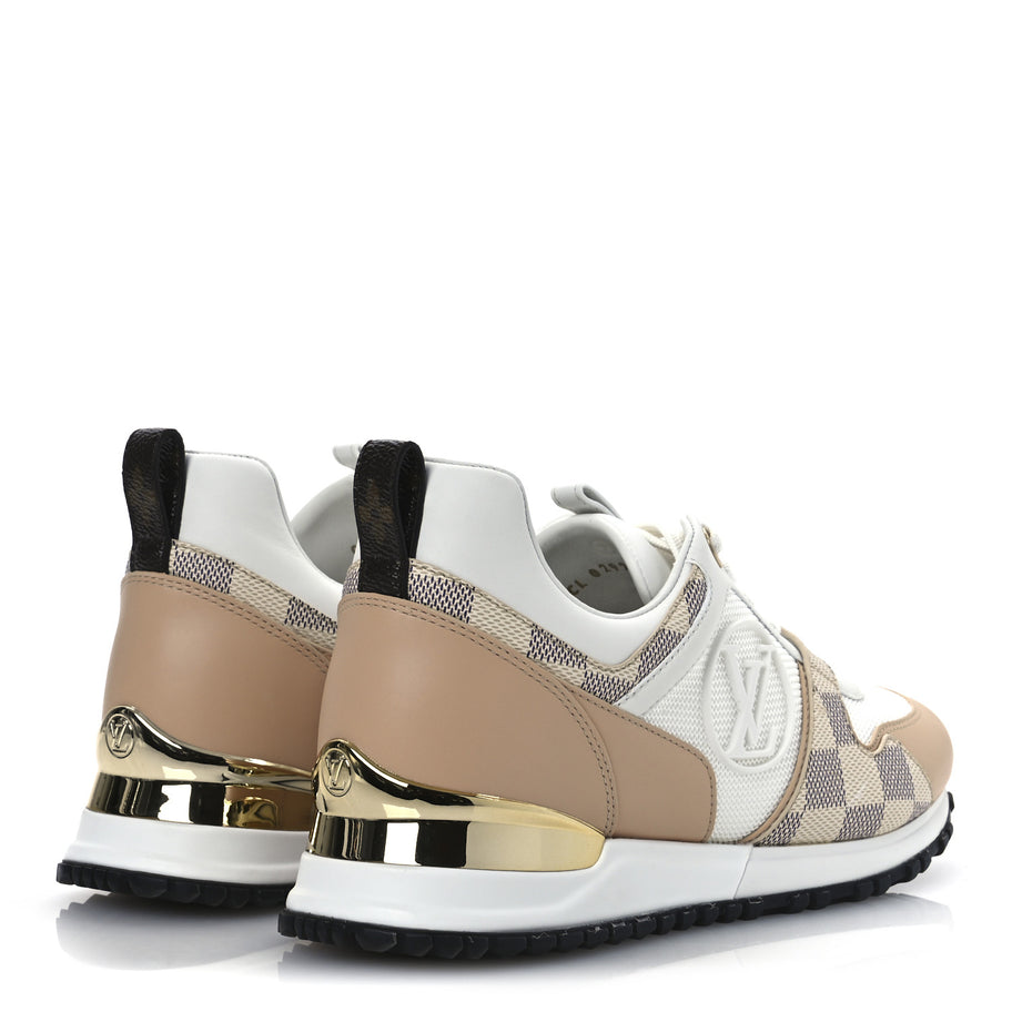 Louis Vuitton Calfskin Damier Azur Run Away Sneakers White Image 5