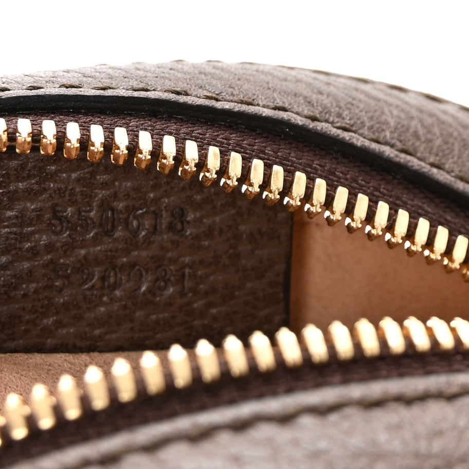 Gucci GG Supreme Monogram Web Mini Ophidia Round Shoulder Bag Brown Image 7