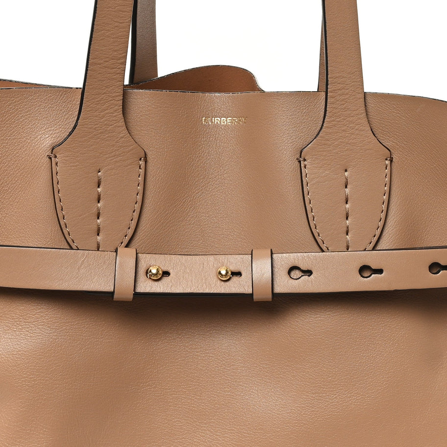 Burberry Soft Smooth Calfskin Medium Tote Limestone Image 7