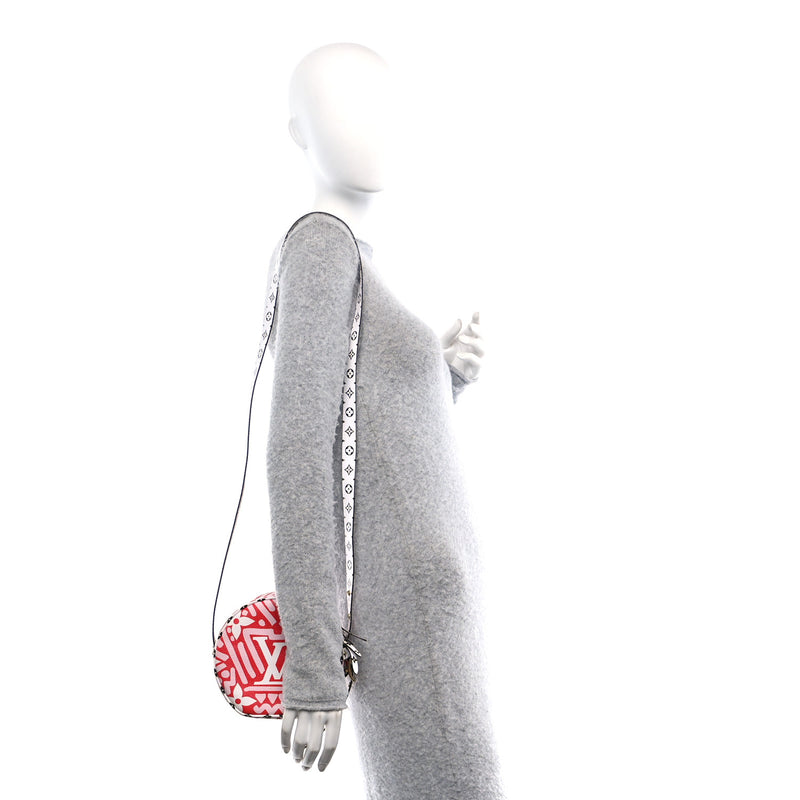  Louis Vuitton Monogram Giant Crafty Boite Chapeau Souple PM Rouge Rose Creme