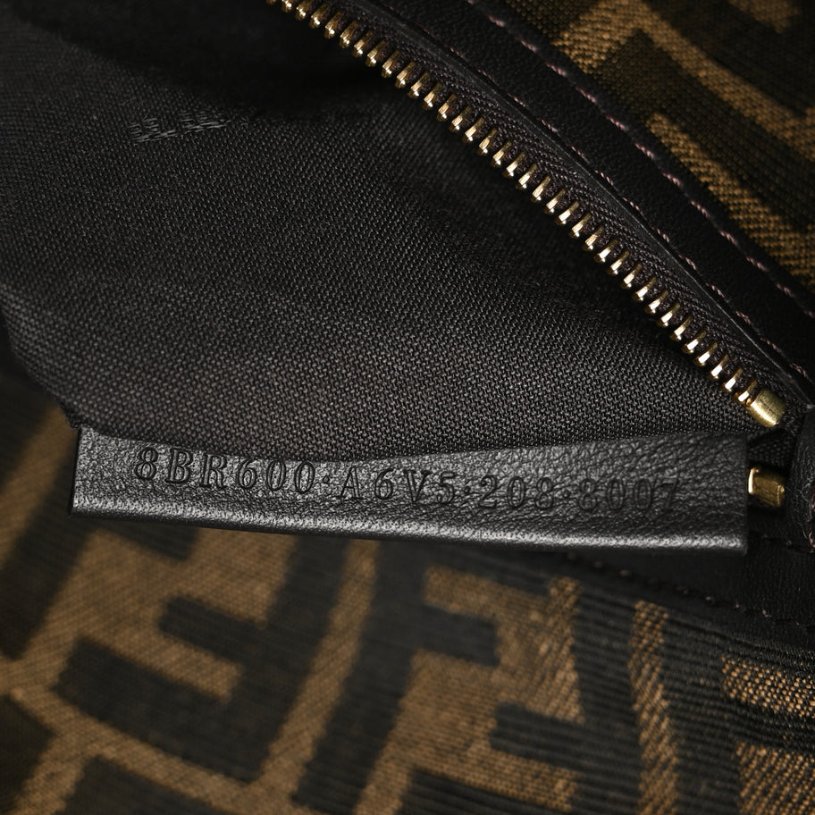 Fendi Fabric Jacquard FF 1974 Medium Baguette Tobacco Moro Black Image 7
