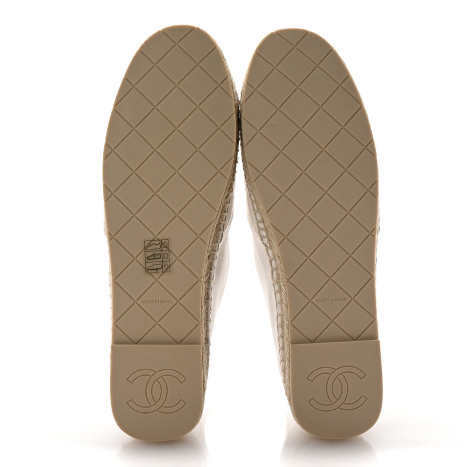 Chanel Lambskin Quilted CC Espadrilles 41 White Image 6