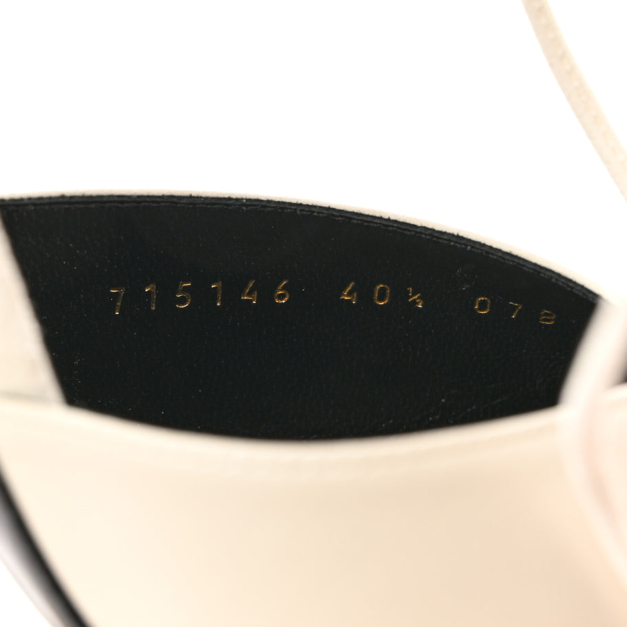 Gucci Soft Nappa Priscilla Ankle Cuff Pumps 40.5 White Image 7