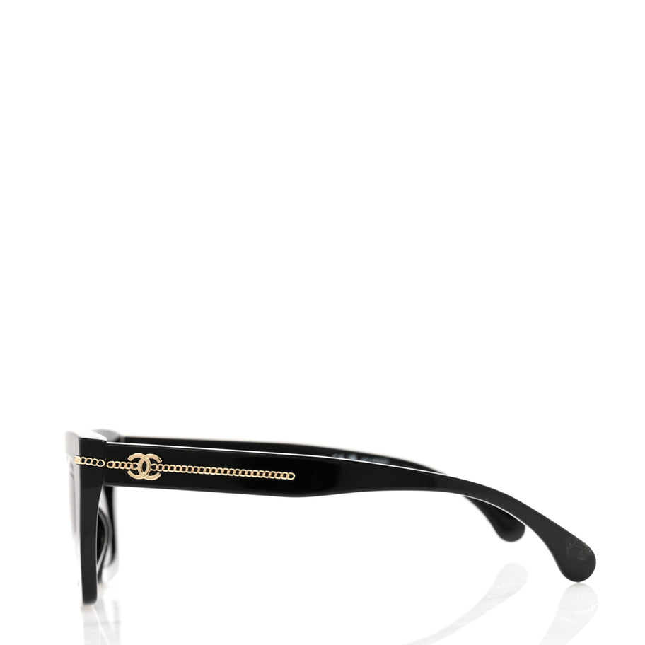 Chanel Acetate Square Sunglasses 5509-A Black Image 3