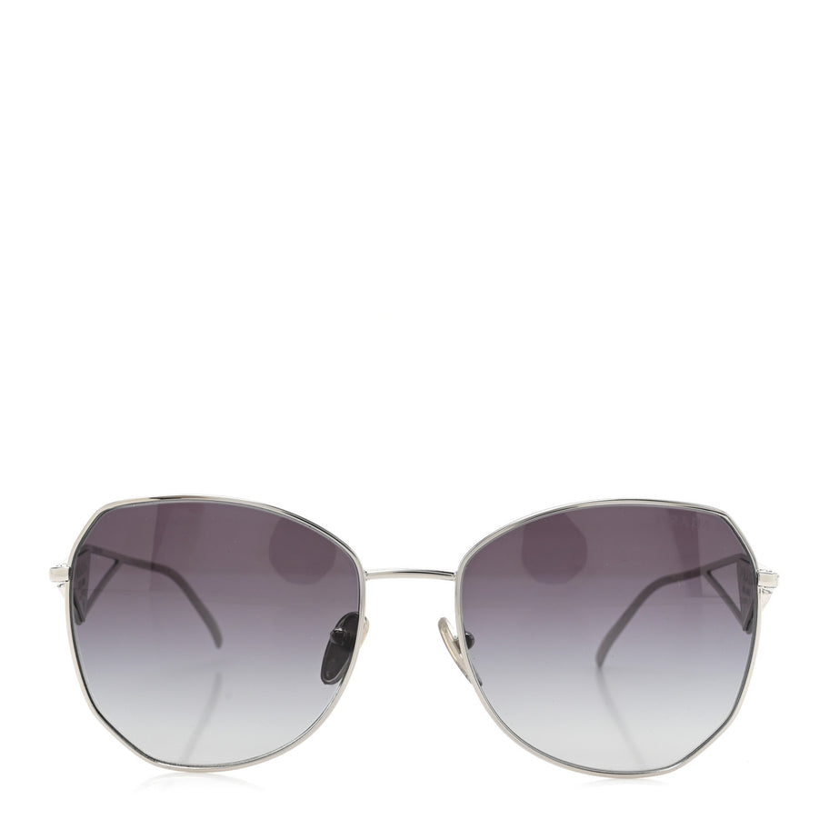Prada Metal Symbole Triangle Logo Sunglasses SPR57Y Smoky Grey Image 2