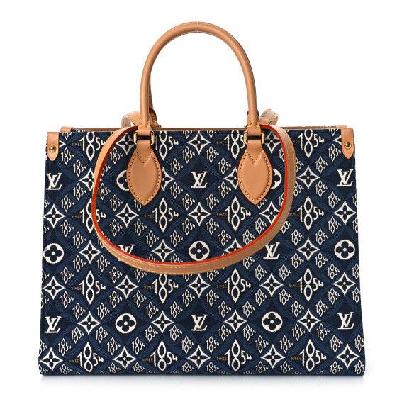 Louis Vuitton Jacquard Since 1854 Onthego MM Blue Image 1