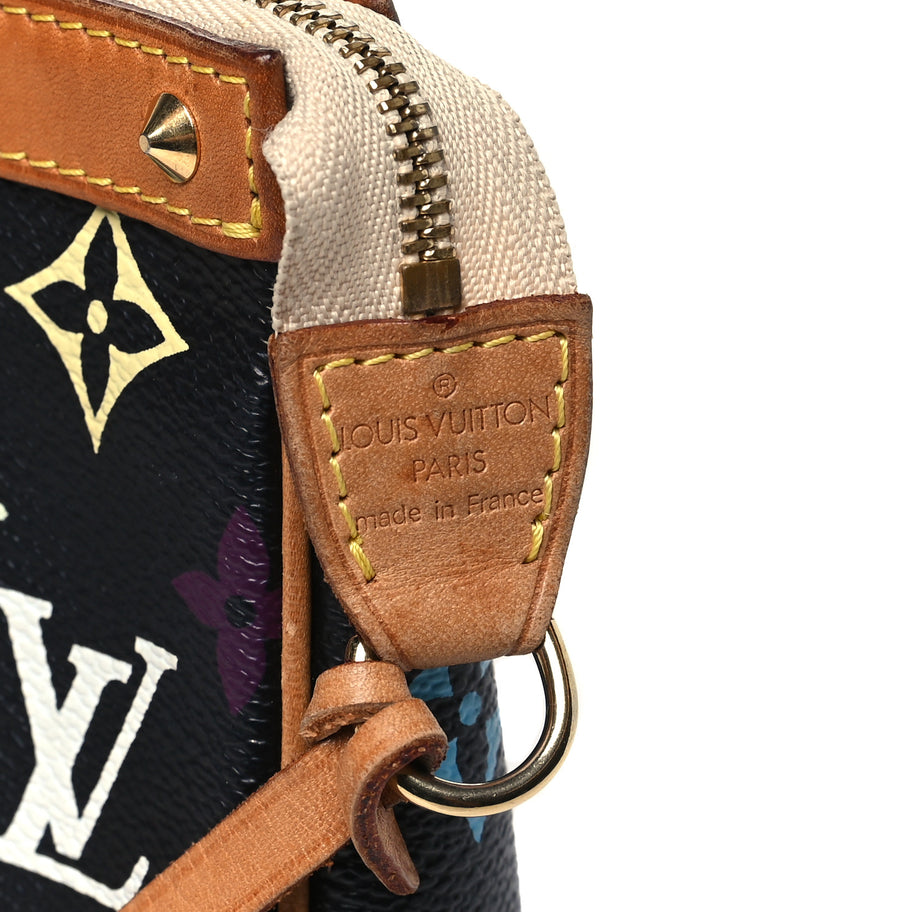 Louis Vuitton Monogram Multicolor Pochette Accessories Black Image 7