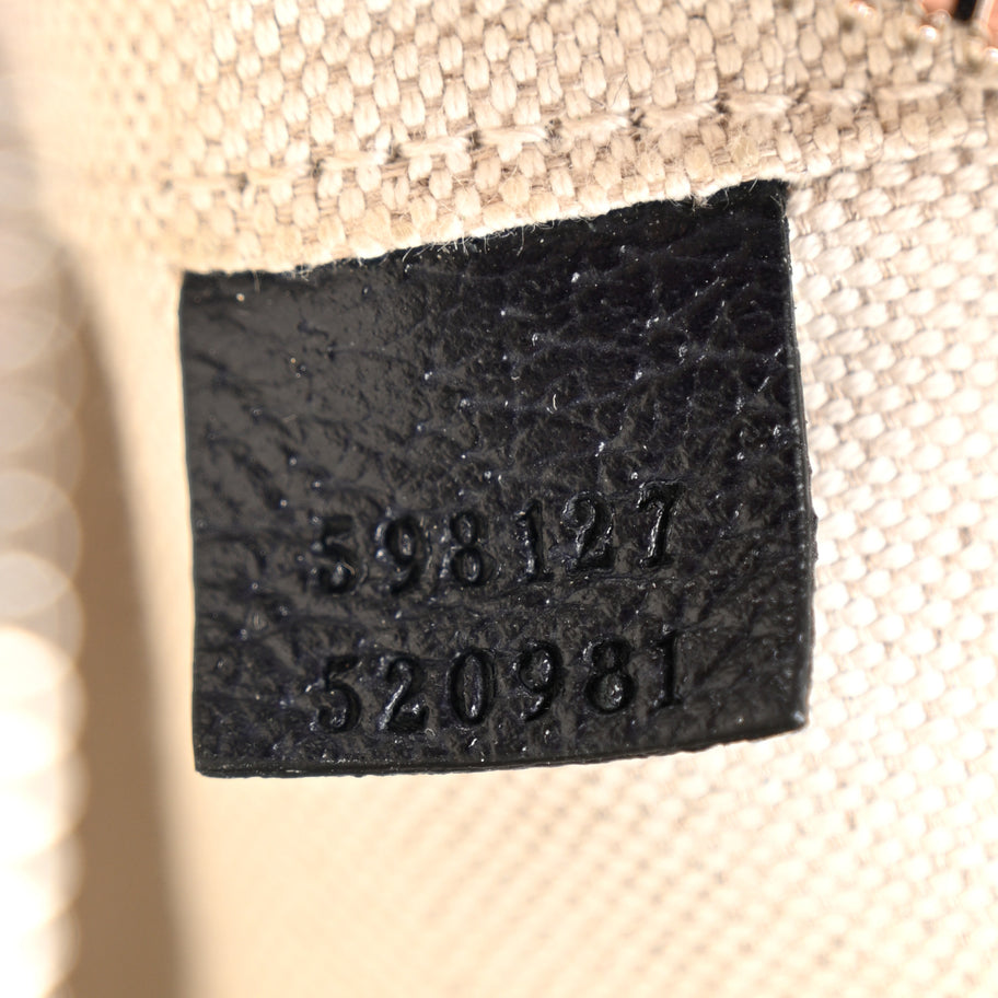 Gucci GG Supreme Monogram Textured Calfskin Web Mini Ophidia Messenger Beige Blue Image 7
