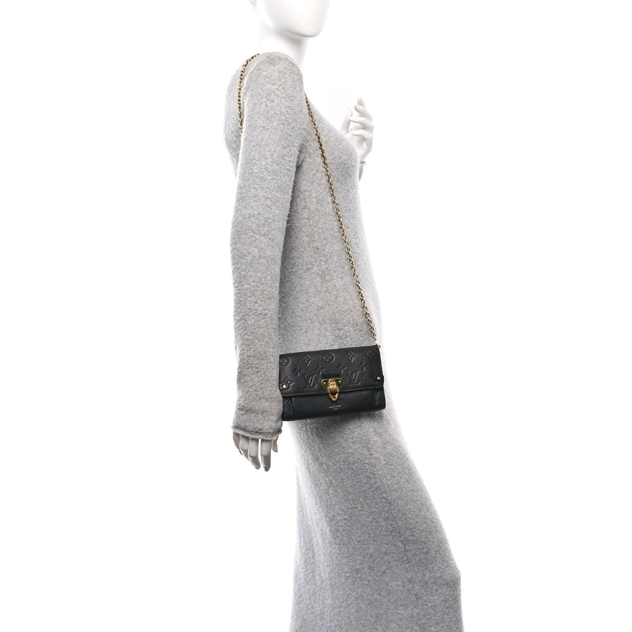 Louis Vuitton Empreinte Vavin Chain Wallet Black Image 3