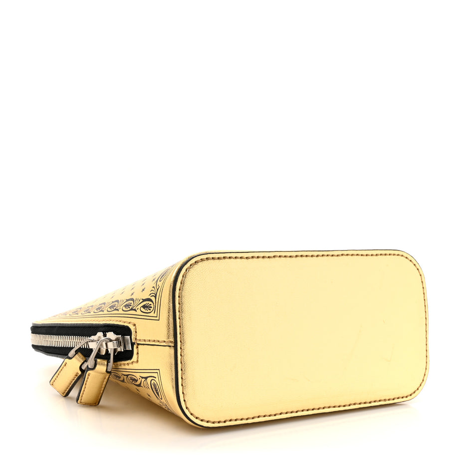 Gucci X SEGA Calfskin GUCCY Stars Mini Dome Shoulder Bag Gold Image 4