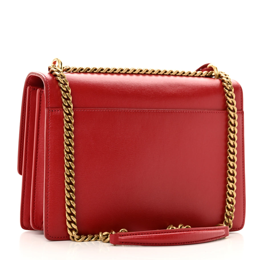 Saint Laurent Calfskin Medium Monogram Sunset Rouge Eros Image 3