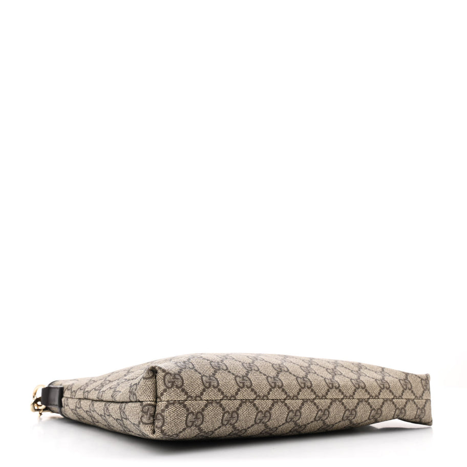 Gucci GG Plus Monogram Medium Flat Messenger Bag Dark Brown Image 4