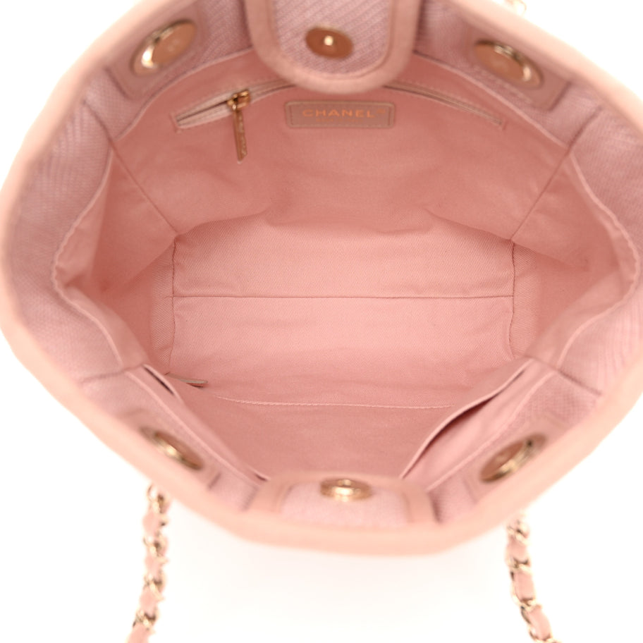 Chanel Mixed Fibers Calfskin Mini Deauville Tote Rose Pink Image 5