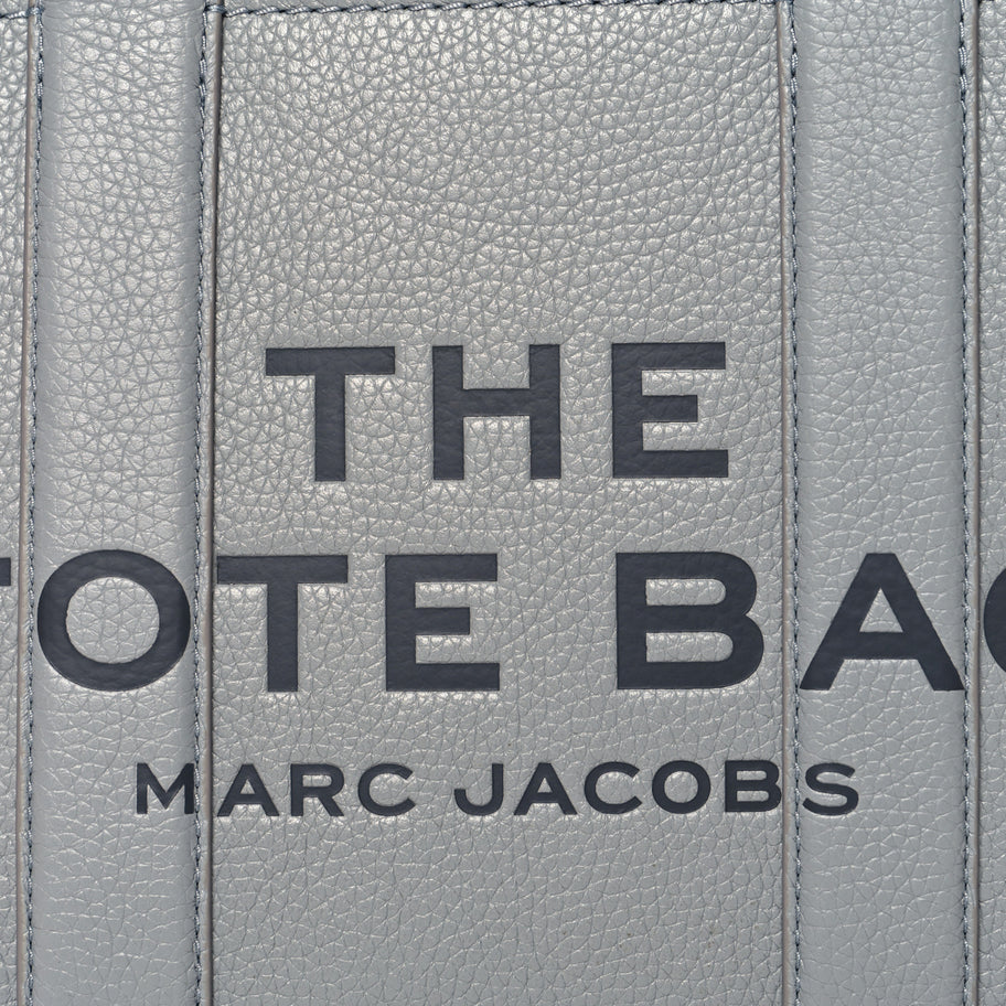 Marc Jacobs Grained Calfskin Small The Tote Bag Wolf Grey Image 7