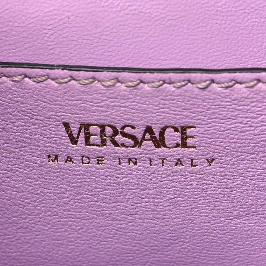 Versace Calfskin Medusa Small Top Handle Handbag Fuxia Light Pink Image 6