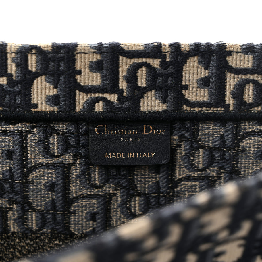 Christian Dior Oblique Medium Book Tote Blue Multicolor Image 6