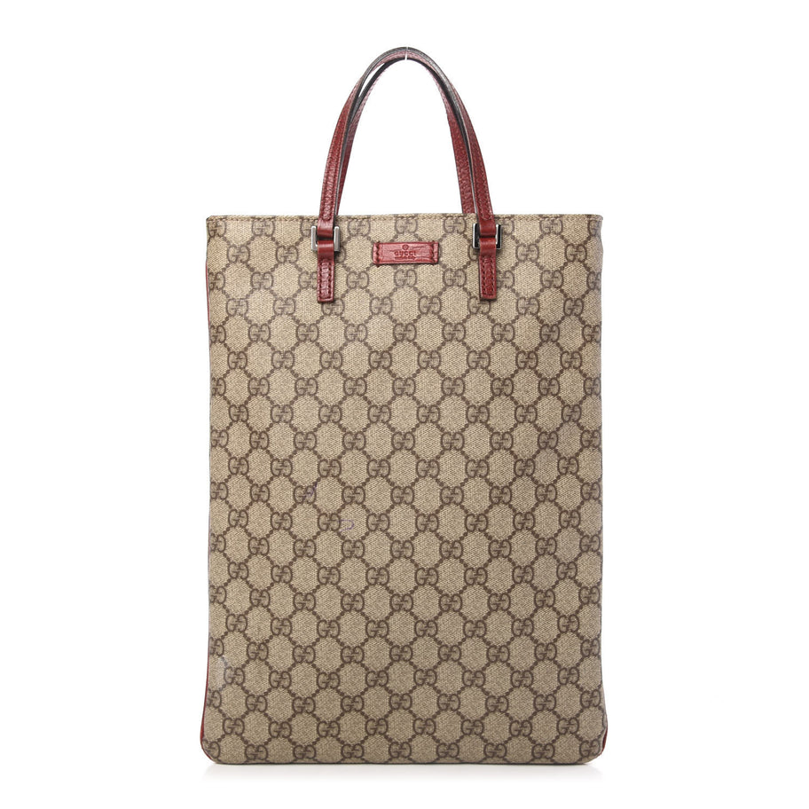Gucci GG Plus Monogram Vertical Tote Red Image 1