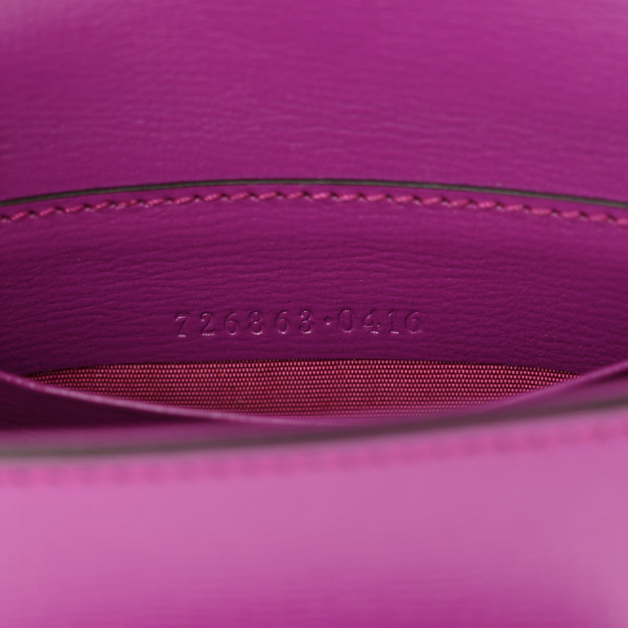 Gucci Azalea Calfskin Web Monochrome Horsebit 1955 Wallet On Strap Purple Image 6