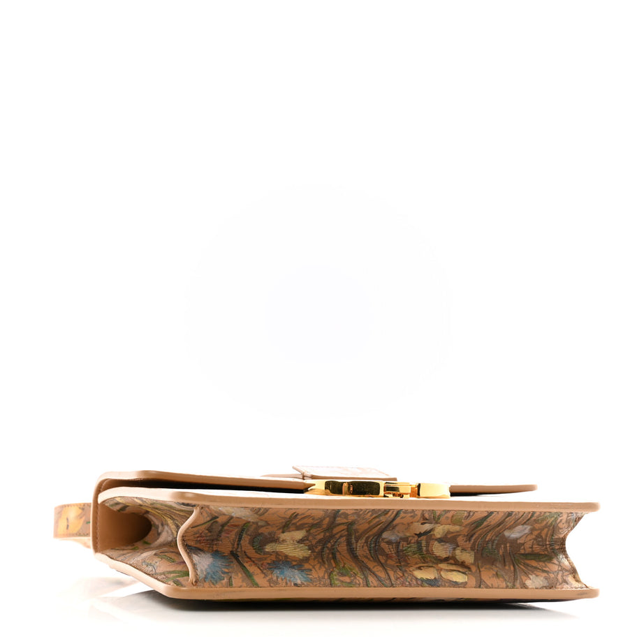 Christian Dior Calfskin Floral Printed 30 Montaigne Flap Bag Cuivre Multicolor Image 4