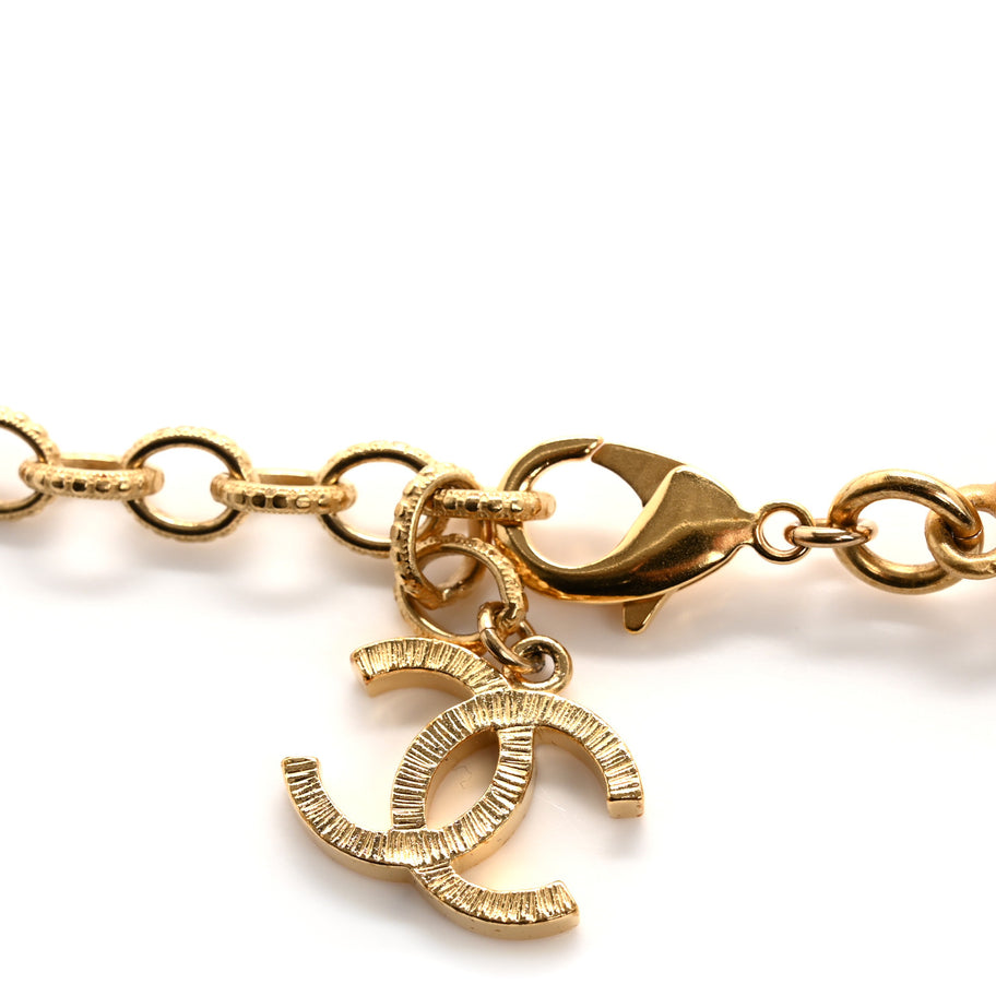 Chanel Calfskin Woven 90s Icon CC Belt 65 Black Image 4