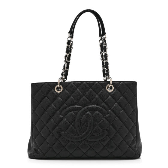  Chanel Caviar Quilted Grand Shopping Tote GST Black