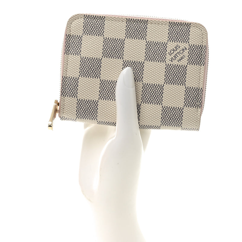  Louis Vuitton Damier Azur Zippy Coin Purse Rose Ballerine
