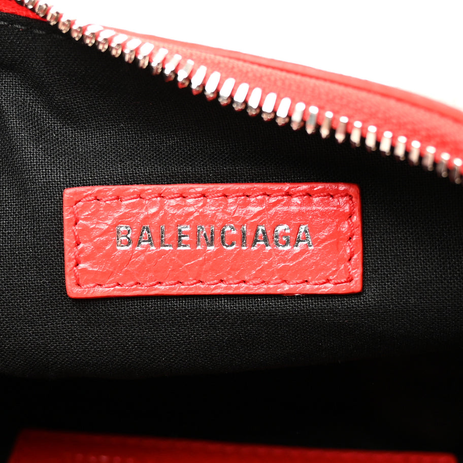 Balenciaga Agneau Arena Le Cagole Shoulder Bag XS Tomato Red Image 7