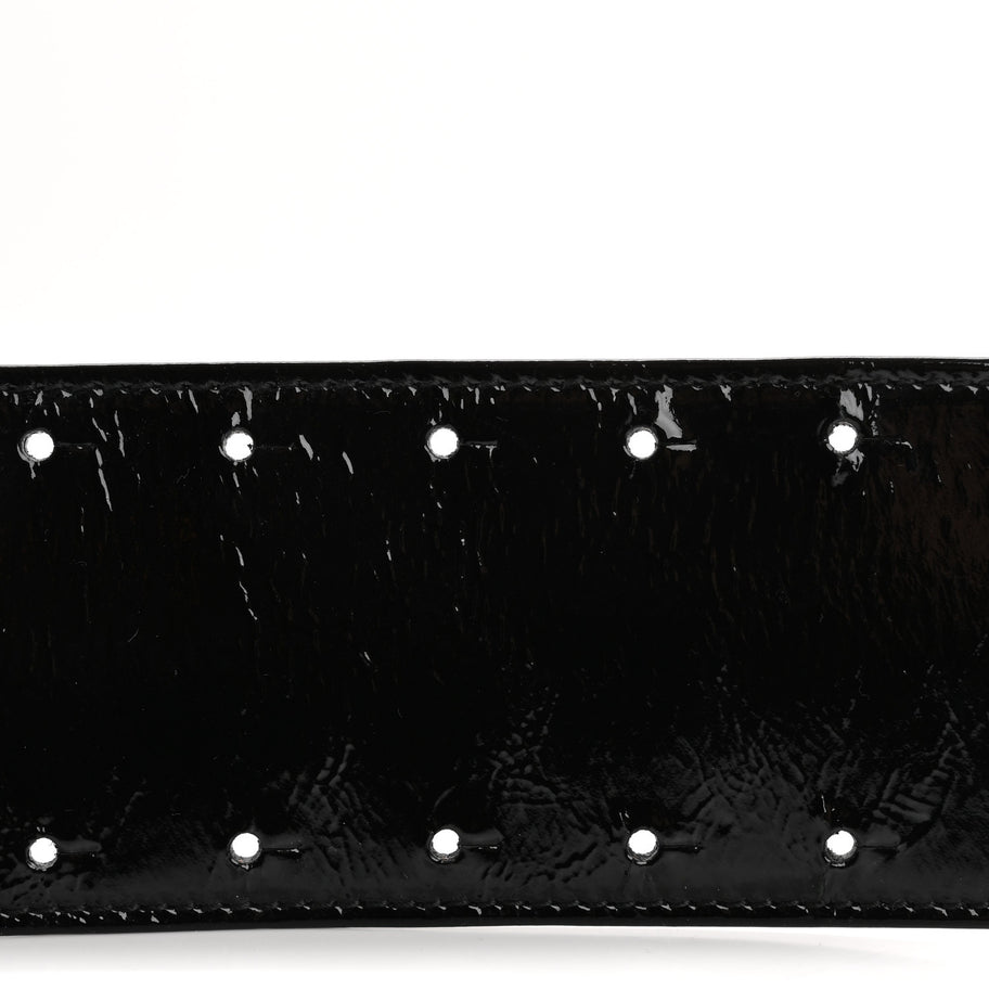 Chanel Patent CC Wide Belt 80 32 Black Image 3