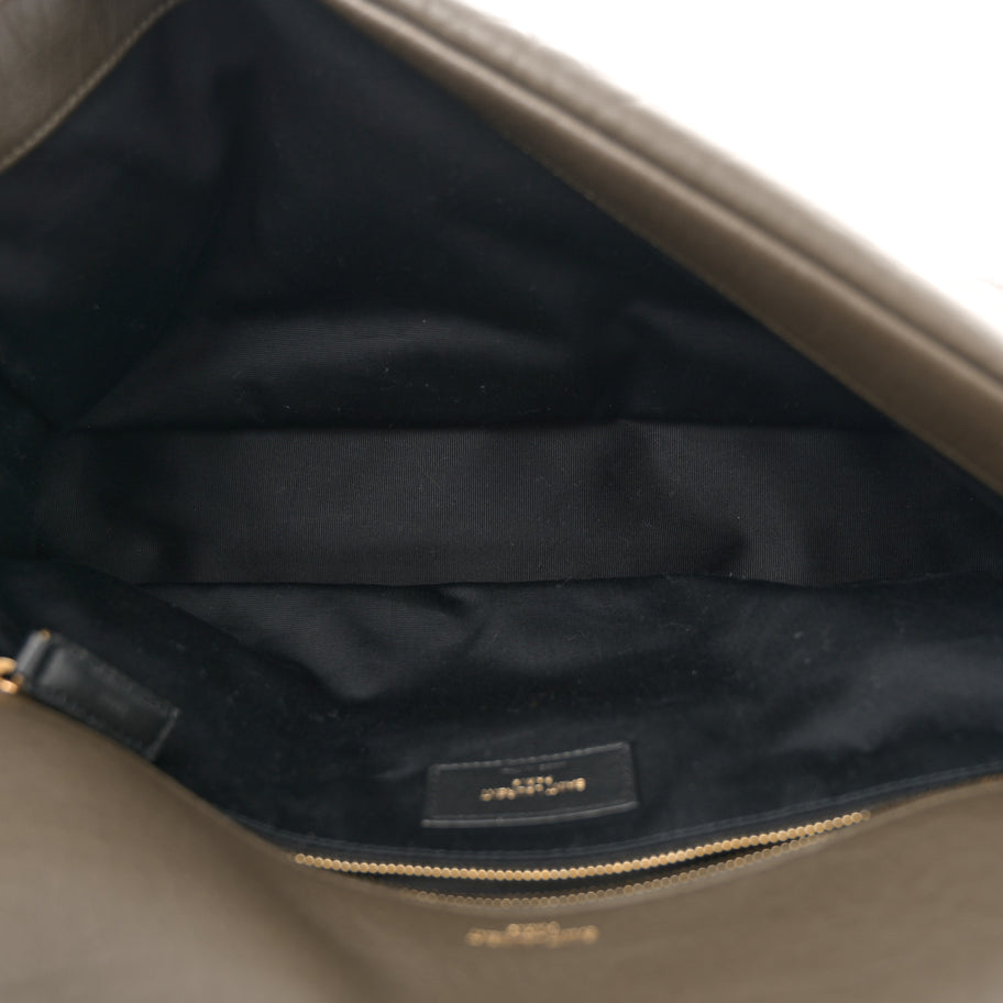 Saint Laurent Grained Lambskin Large Calypso Light Musk Image 5