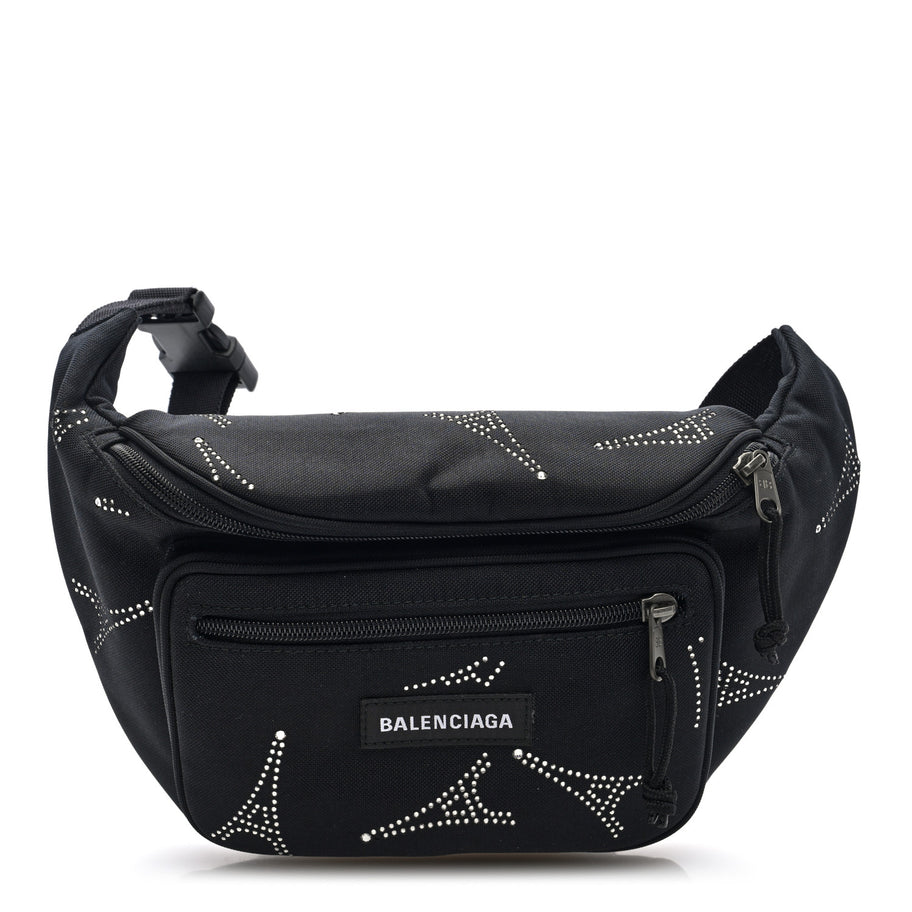 Balenciaga Nylon Eiffel Strassed Beltpack Black Image 1