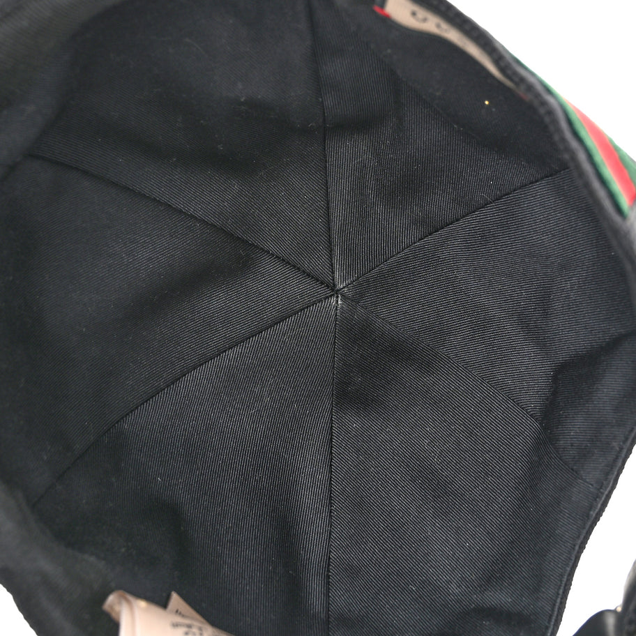 Gucci Monogram Web Baseball Hat XL Black Image 7