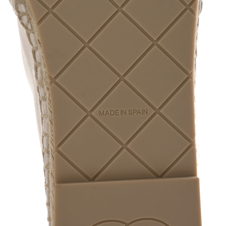 Chanel Lambskin Quilted CC Espadrilles 41 White Image 7