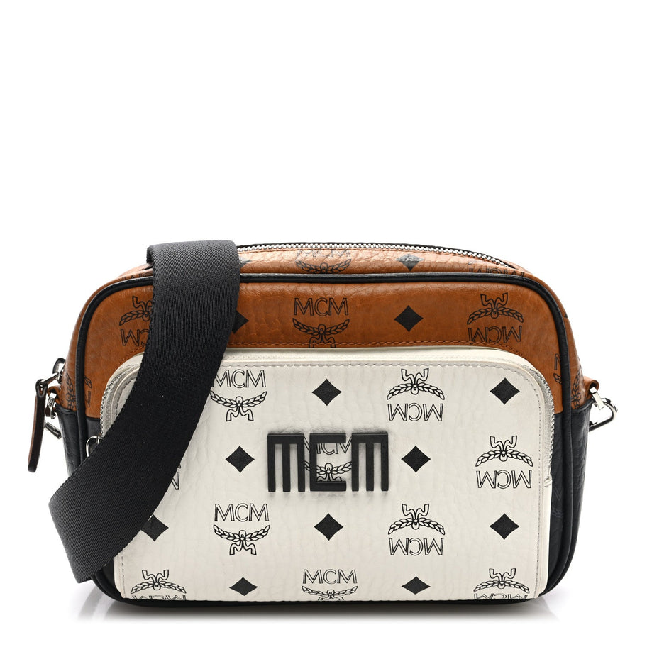 MCM MCM Visetos Mix Small Klassik Crossbody White Image 1