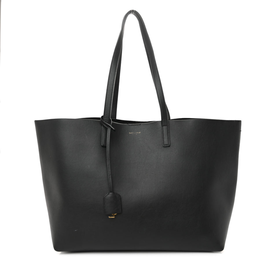 Saint Laurent Calfskin Large Shopping Tote Black Image 3