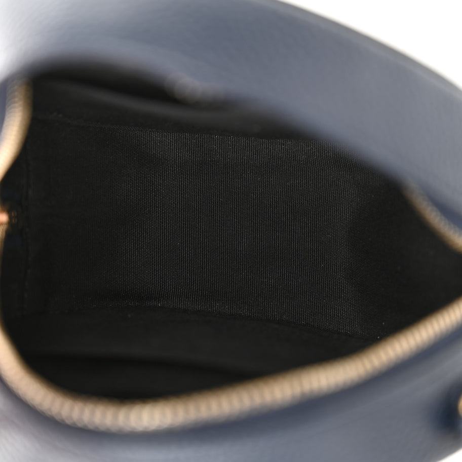 Chanel Caviar Quilted Round Filigree Crossbody Navy Black Image 5