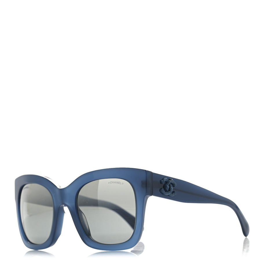 Chanel Acetate Mirror CC Square Fall Sunglasses 5357-A Blue Image 1